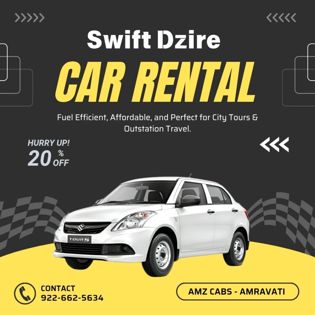 Swift dzire on rent in Amravati